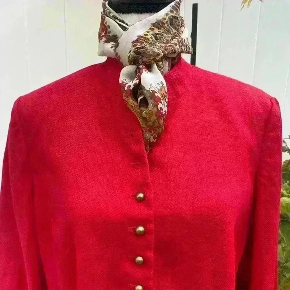 Lauren, Ralph Lauren linen blazer button up SZ 10 - Picture 2 of 7